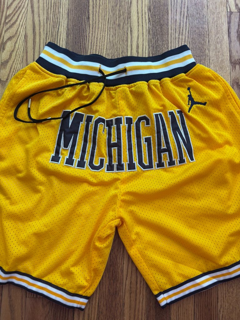 Air Jordan Just Don Michigan Basetball Shorts Small